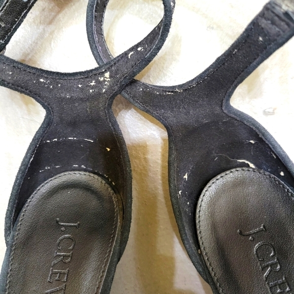 J.Crew Collection Italian Artisan Glitter Peep Toe Heels [NWOT] 🖤🤍 - Picture 7 of 12